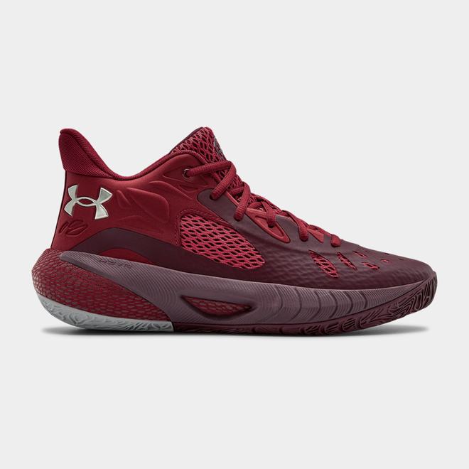 Under Armour HOVR Havoc 3 - Panske Basketbalove Topanky - Tmavo Bordove/Červené